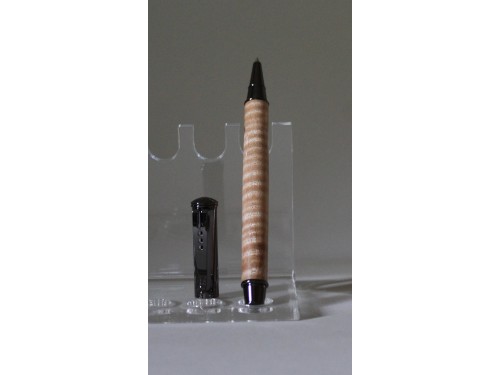 Curly maple design black chrome pen 